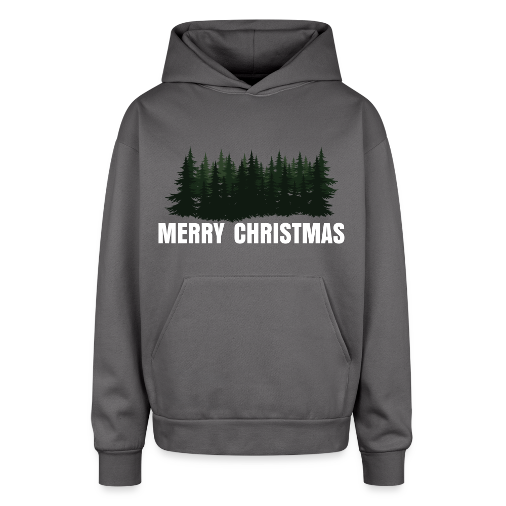 Merry Christmas Hooded Oversized Sweatshirts | Oversized Hooded Sweatshirt - graphite gray