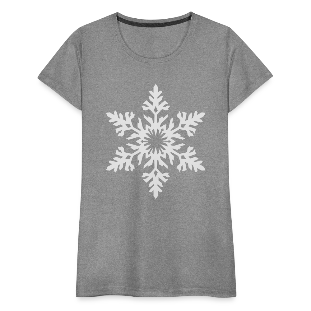 Snowflake Design T-Shirt For Women | Women’s Premium T-Shirt - heather gray