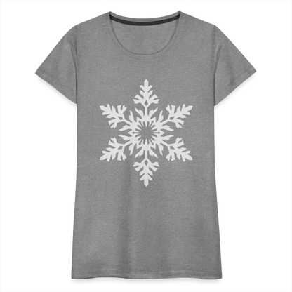 Snowflake Design T-Shirt For Women | Women’s Premium T-Shirt - heather gray