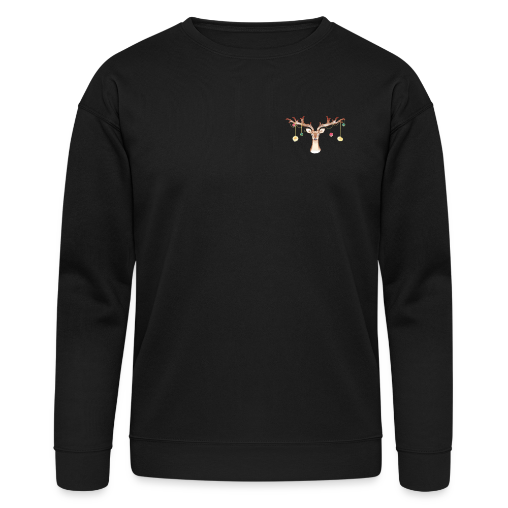 Reindeer with Decorative Hanging Ornaments | Bella + Canvas Unisex Sweatshirt - black