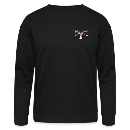 Reindeer with Decorative Hanging Ornaments | Bella + Canvas Unisex Sweatshirt - black