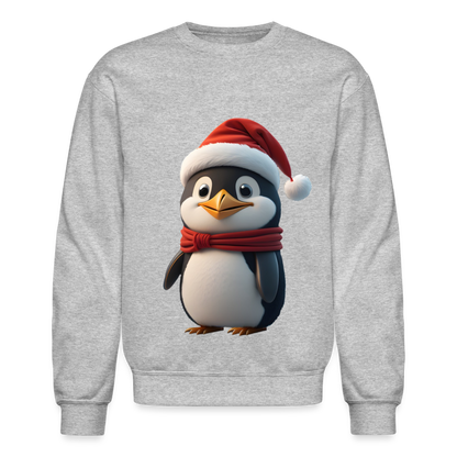 Unisex Crewneck Sweatshirt | Penguim | Chritmas | Holiday - heather gray