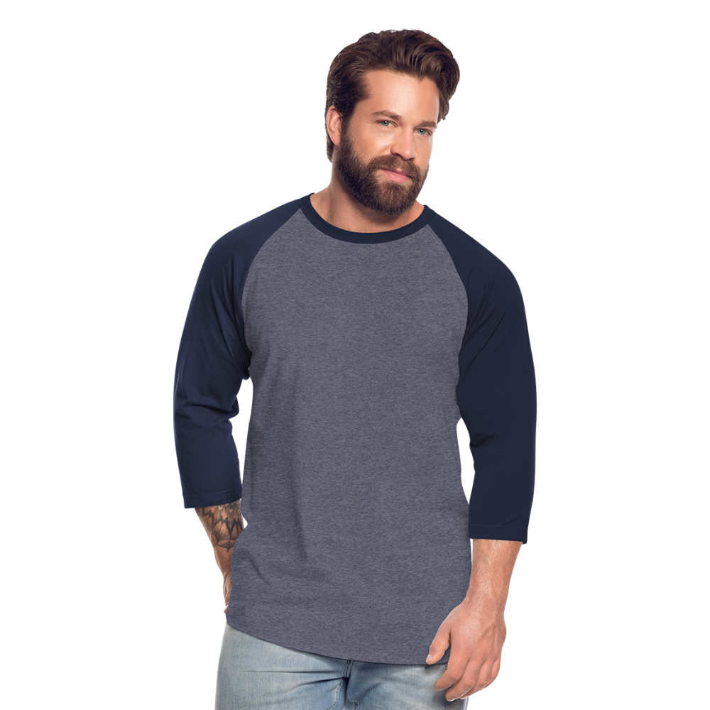 Baseball T-Shirt– Timeless Style & Comfort - heather blue/navy