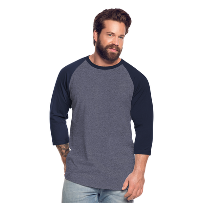 Baseball T-Shirt– Timeless Style & Comfort - heather blue/navy