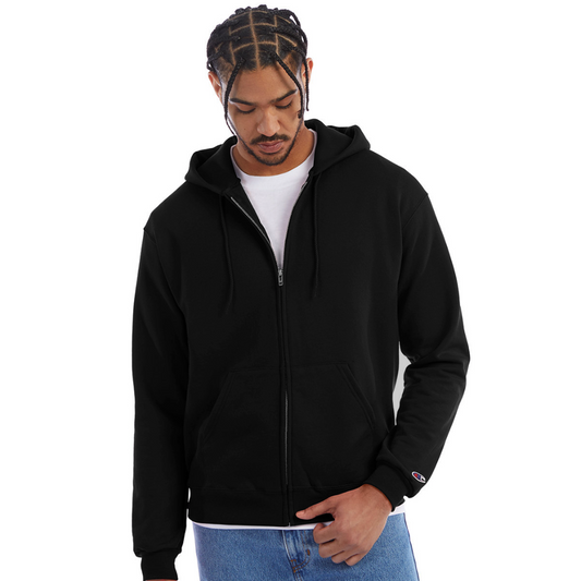 Champion Unisex Full Zip Hoodie – Classic Comfort & Everyday Style - black