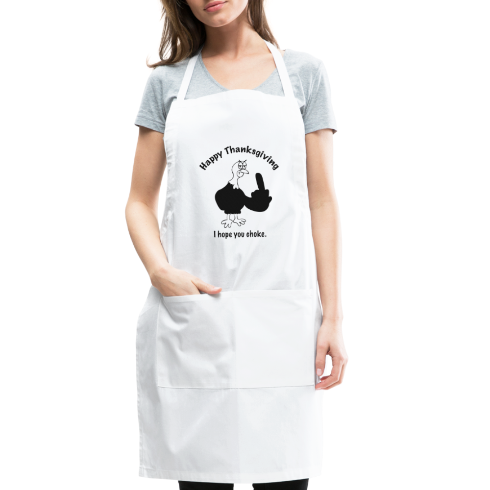 Happy Thanksgiving Apron | Adjustable Apron - white