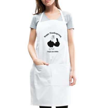 Happy Thanksgiving Apron | Adjustable Apron - white