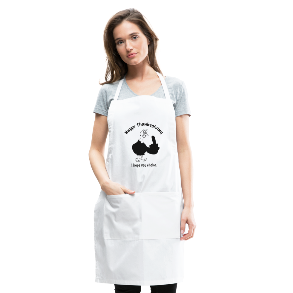 Happy Thanksgiving Apron | Adjustable Apron - white