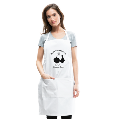 Happy Thanksgiving Apron | Adjustable Apron - white