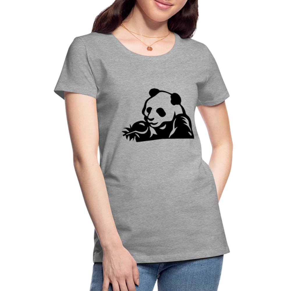 Panda Design T-Shirts for Women | Women’s Premium T-Shirt - heather gray