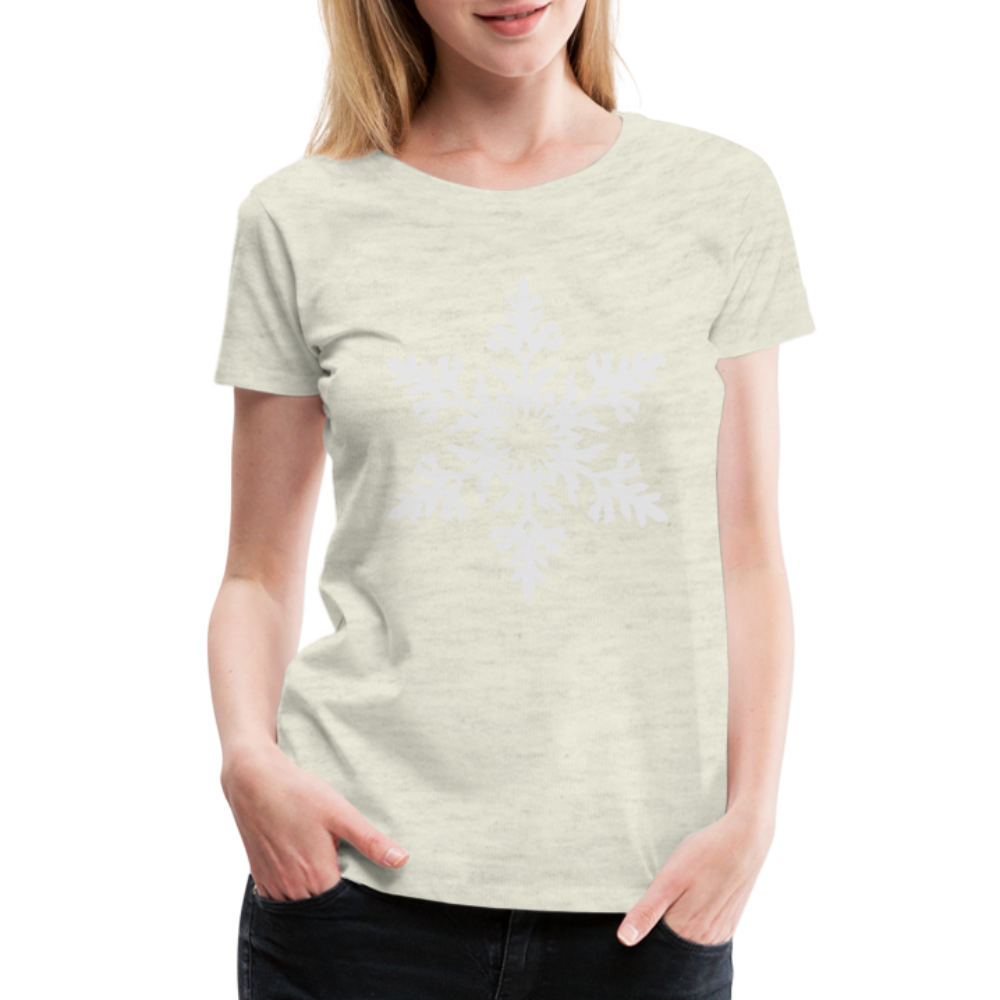 Snowflake Design T-Shirt For Women | Women’s Premium T-Shirt - heather oatmeal