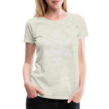 Snowflake Design T-Shirt For Women | Women’s Premium T-Shirt - heather oatmeal