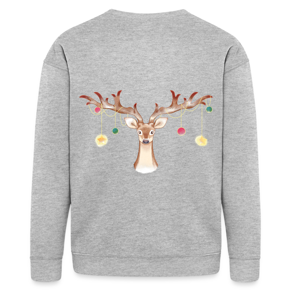 Reindeer with Decorative Hanging Ornaments | Bella + Canvas Unisex Sweatshirt - heather gray