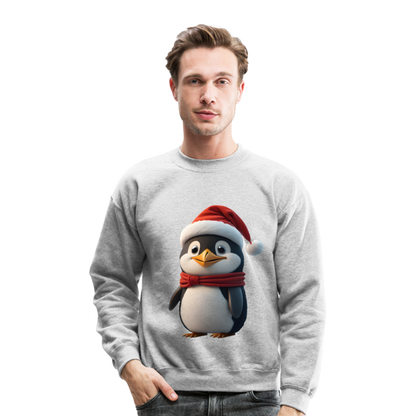 Unisex Crewneck Sweatshirt | Penguim | Chritmas | Holiday - heather gray