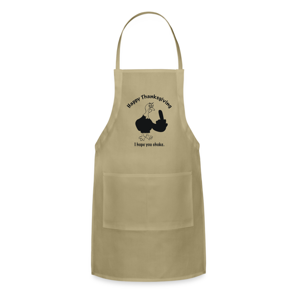 Happy Thanksgiving Apron | Adjustable Apron - khaki