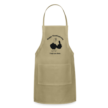 Happy Thanksgiving Apron | Adjustable Apron - khaki