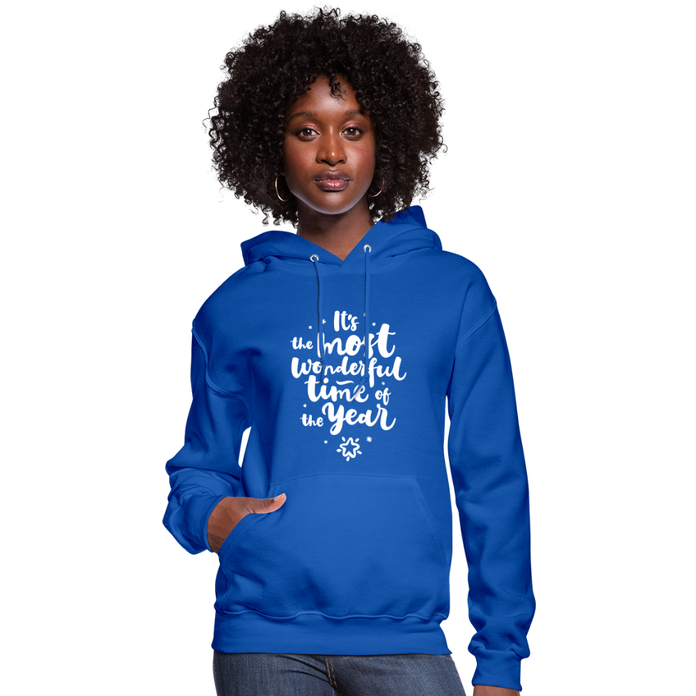 Christmas Hoodies for Her | It's the most wonderful time of the Year |Women's Hoodie - royal blue