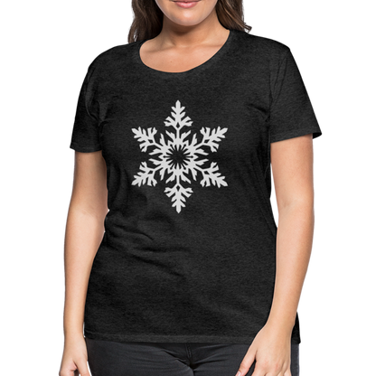 Snowflake Design T-Shirt For Women | Women’s Premium T-Shirt - charcoal grey