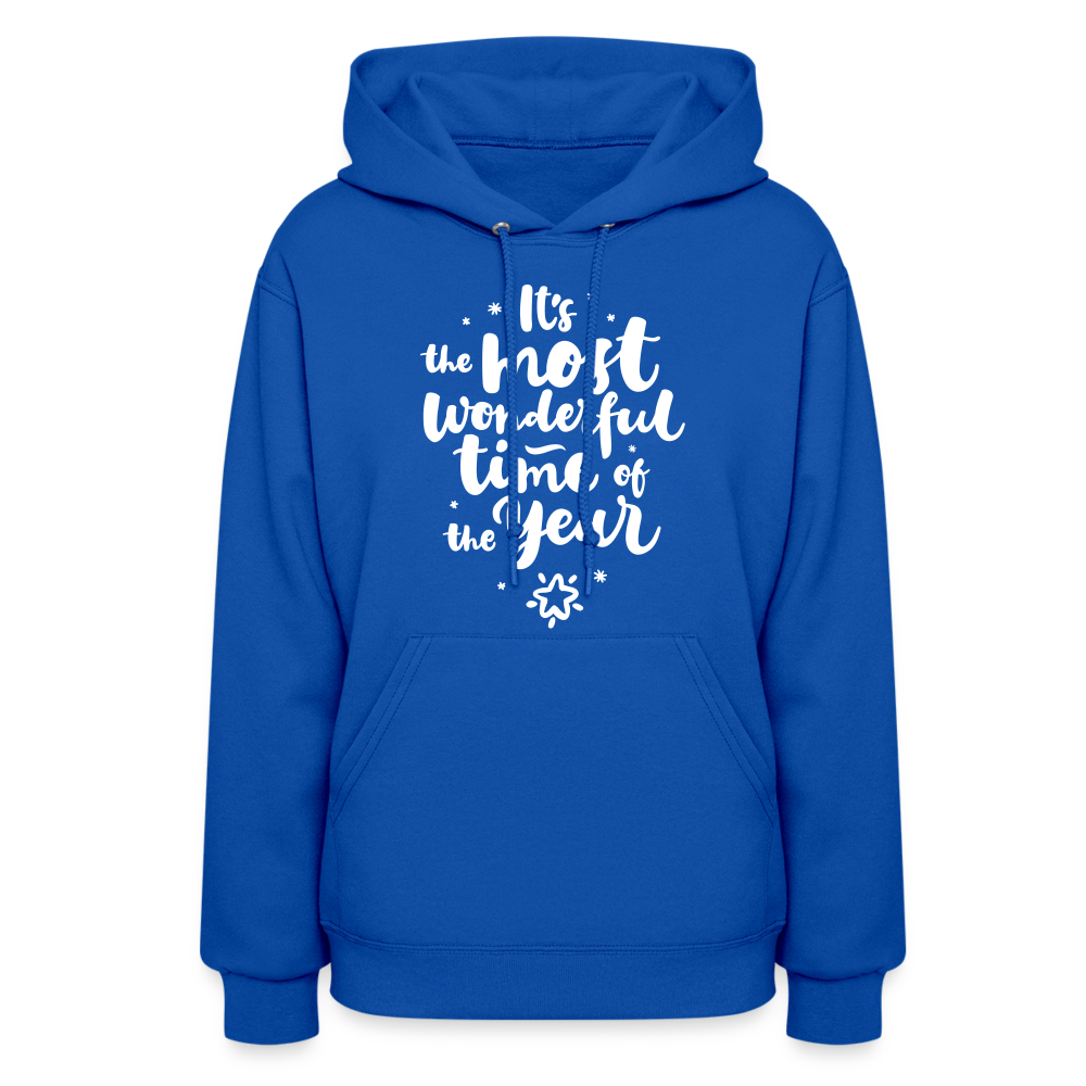 Christmas Hoodies for Her | It's the most wonderful time of the Year |Women's Hoodie - royal blue