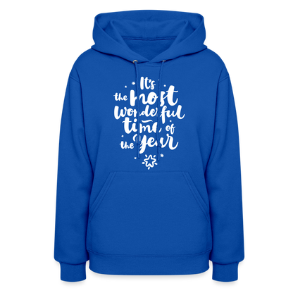 Christmas Hoodies for Her | It's the most wonderful time of the Year |Women's Hoodie - royal blue