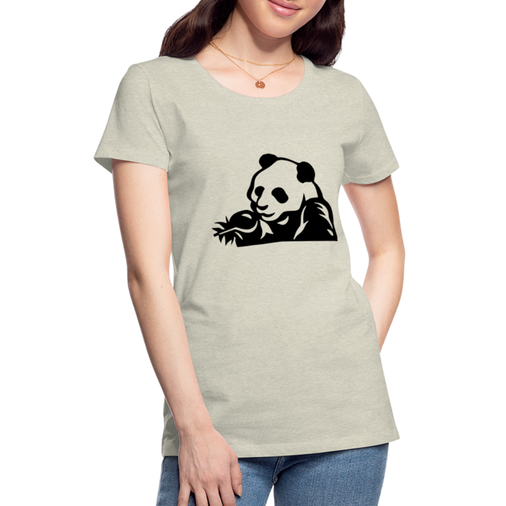 Panda Design T-Shirts for Women | Women’s Premium T-Shirt - heather oatmeal