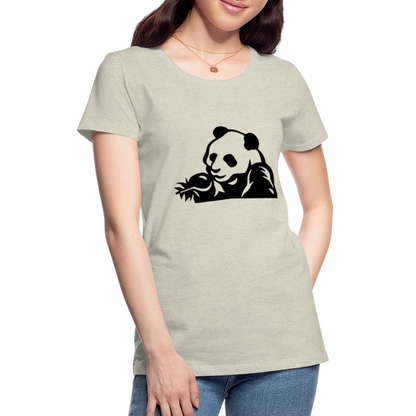 Panda Design T-Shirts for Women | Women’s Premium T-Shirt - heather oatmeal