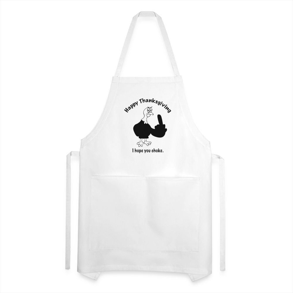 Happy Thanksgiving Apron | Adjustable Apron - white