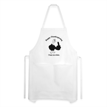 Happy Thanksgiving Apron | Adjustable Apron - white