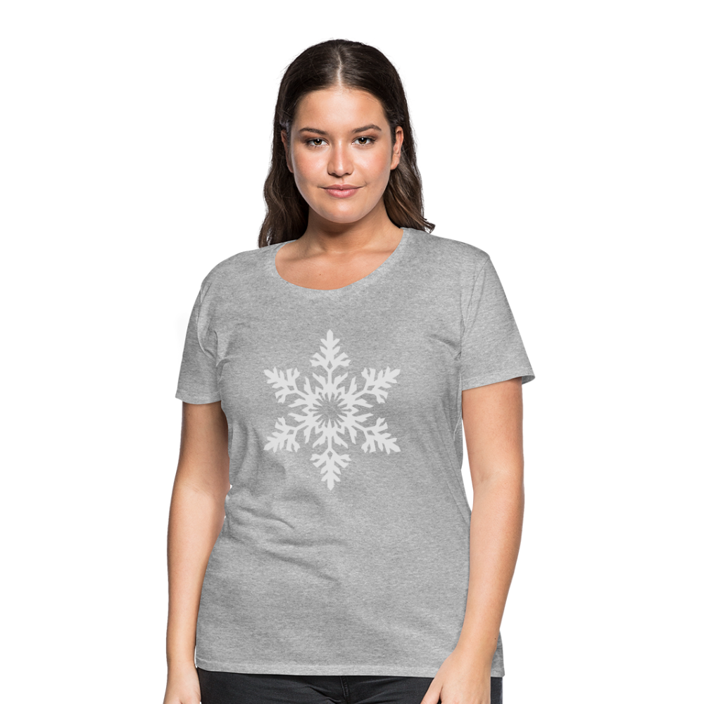 Snowflake Design T-Shirt For Women | Women’s Premium T-Shirt - heather gray