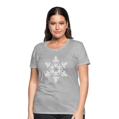 Snowflake Design T-Shirt For Women | Women’s Premium T-Shirt - heather gray