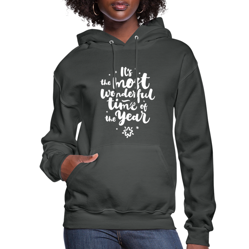 Christmas Hoodies for Her | It's the most wonderful time of the Year |Women's Hoodie - asphalt