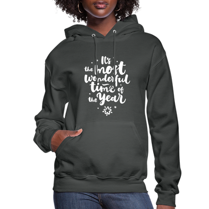 Christmas Hoodies for Her | It's the most wonderful time of the Year |Women's Hoodie - asphalt