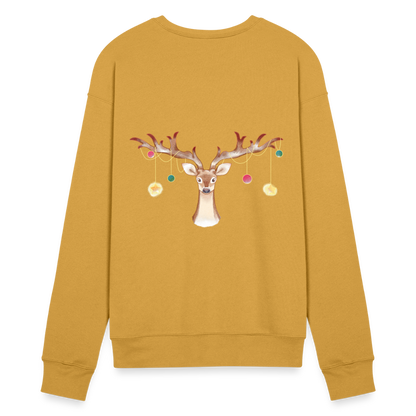 Reindeer with Decorative Hanging Ornaments | Bella + Canvas Unisex Sweatshirt - heather mustard