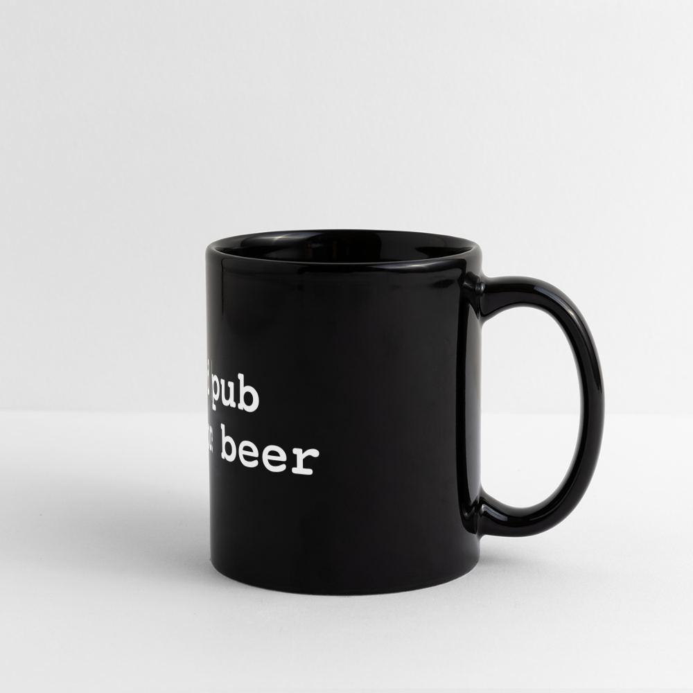 Black Full-Color Panoramic Mug – Bold Style, All-Around Design - black