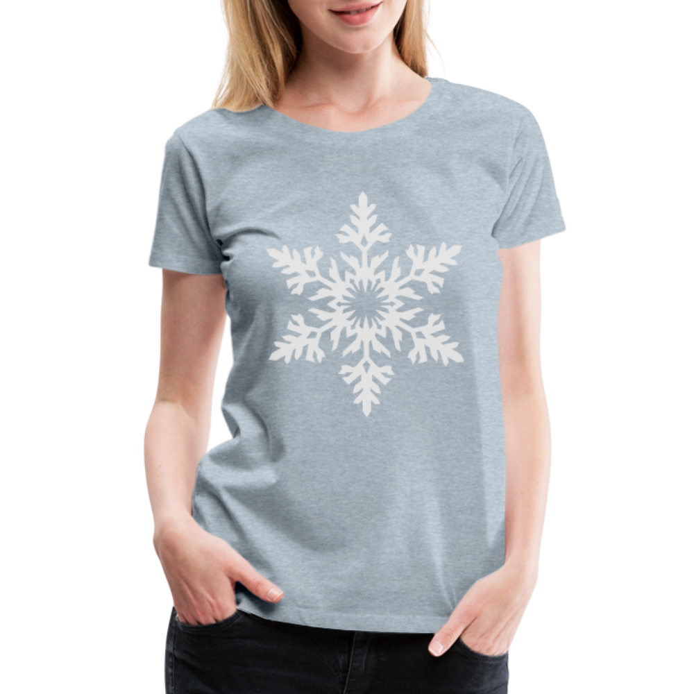 Snowflake Design T-Shirt For Women | Women’s Premium T-Shirt - heather ice blue