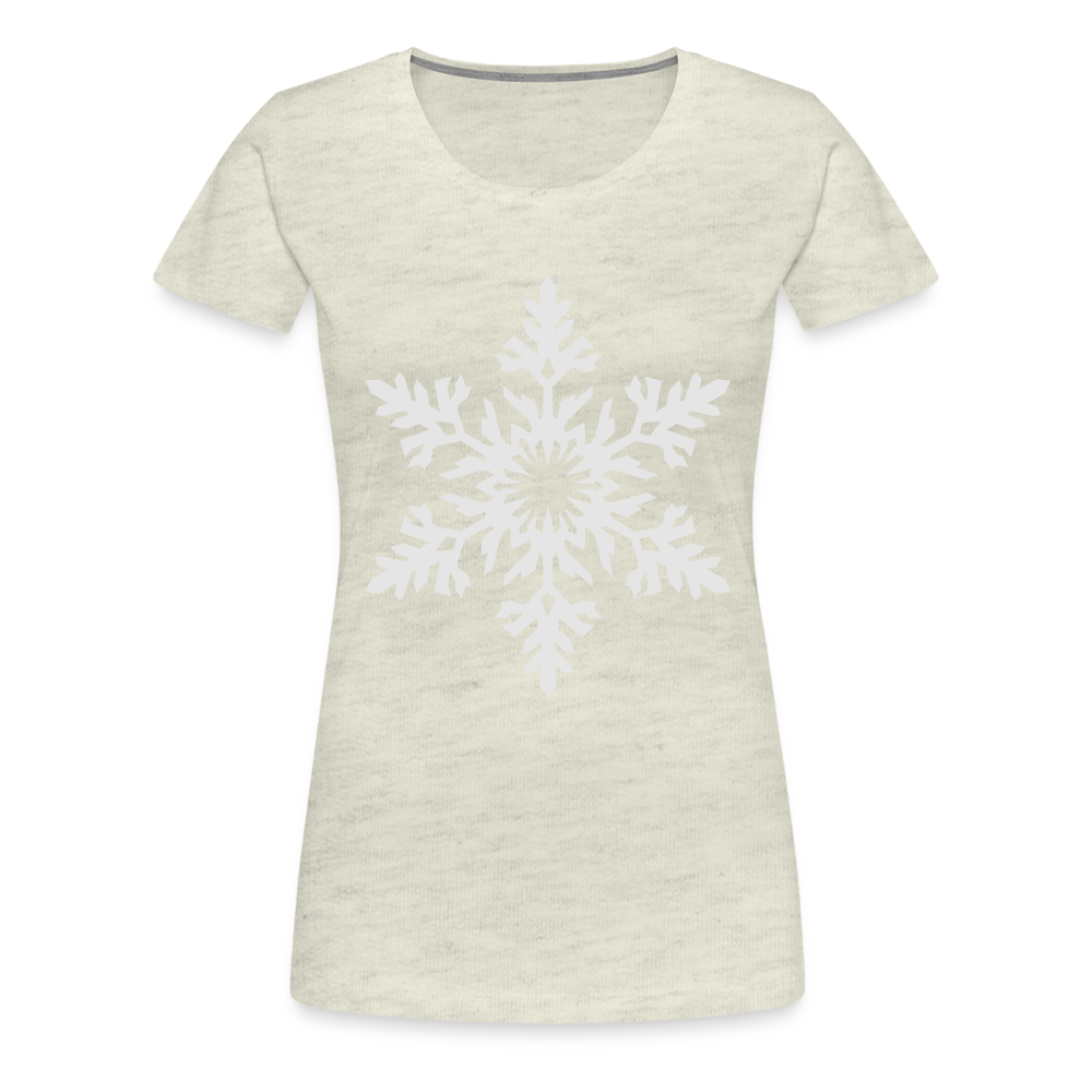 Snowflake Design T-Shirt For Women | Women’s Premium T-Shirt - heather oatmeal