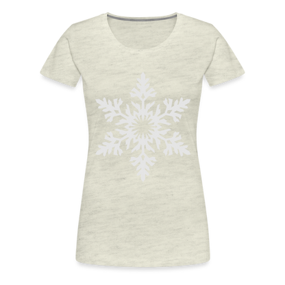 Snowflake Design T-Shirt For Women | Women’s Premium T-Shirt - heather oatmeal