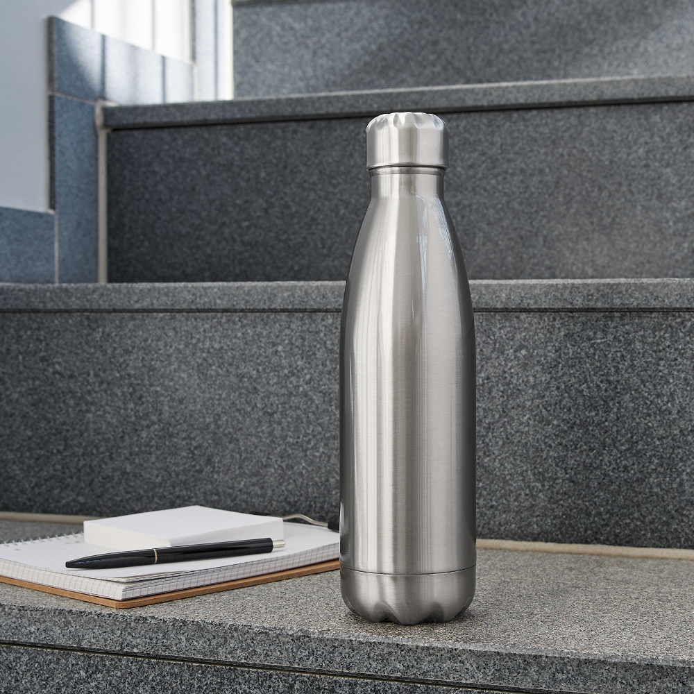 Insulated Stainless Steel Water Bottle - silver