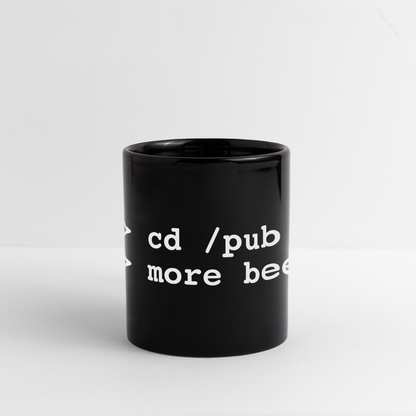 Black Full-Color Panoramic Mug – Bold Style, All-Around Design - black