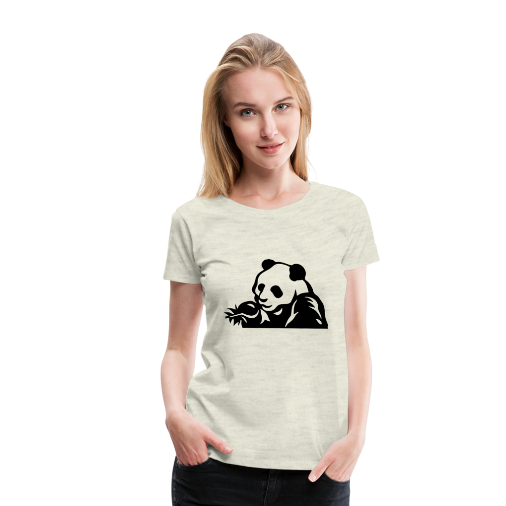 Panda Design T-Shirts for Women | Women’s Premium T-Shirt - heather oatmeal