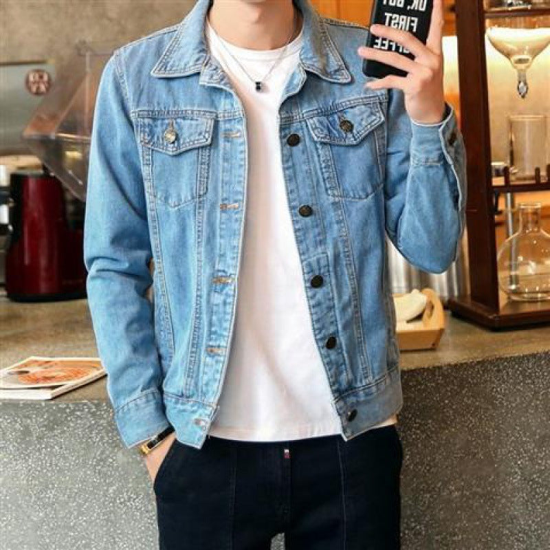 Denim Jacket Lovers Motorcycle Trendy Youth Denim Jacket