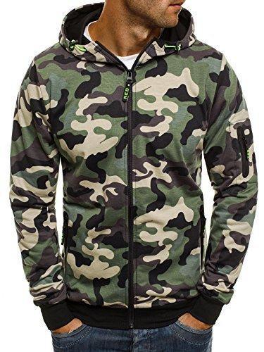 Camouflage Cardigan Hoodies for Men