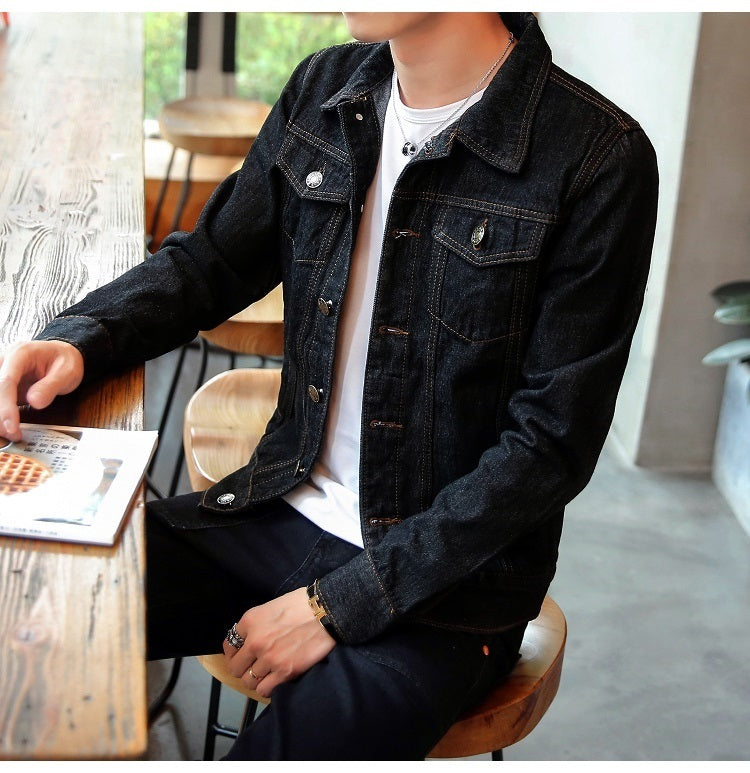 Denim Jacket Lovers Motorcycle Trendy Youth Denim Jacket