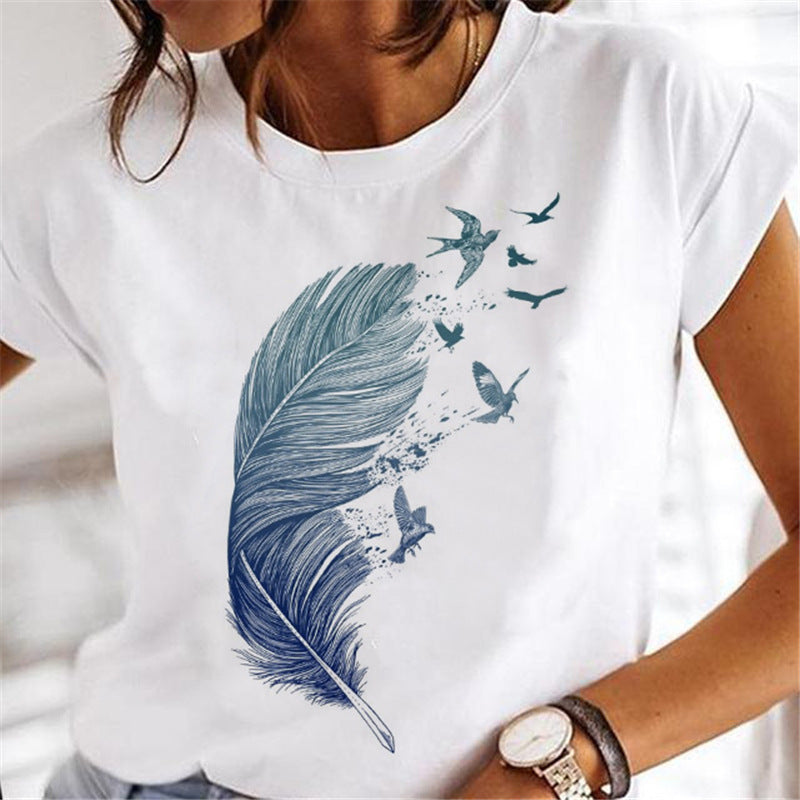 Women Dandelion T-Shirts Fashion Clothing Cartoon Clothes