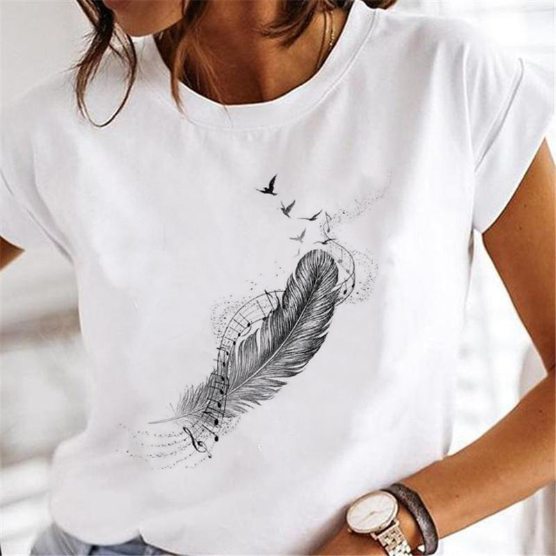 Women Dandelion T-Shirts Fashion Clothing Cartoon Clothes