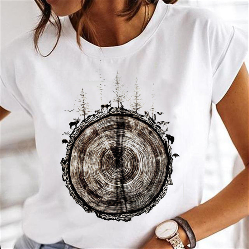 Women Dandelion T-Shirts Fashion Clothing Cartoon Clothes