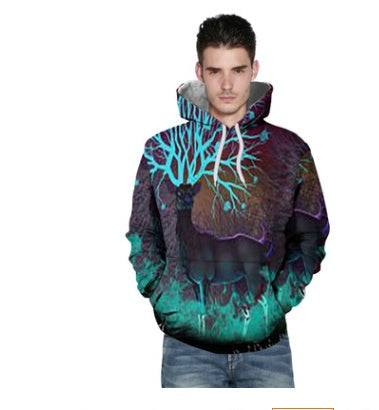 Psychedelic Deer 3D Hoodie Sweatshirts