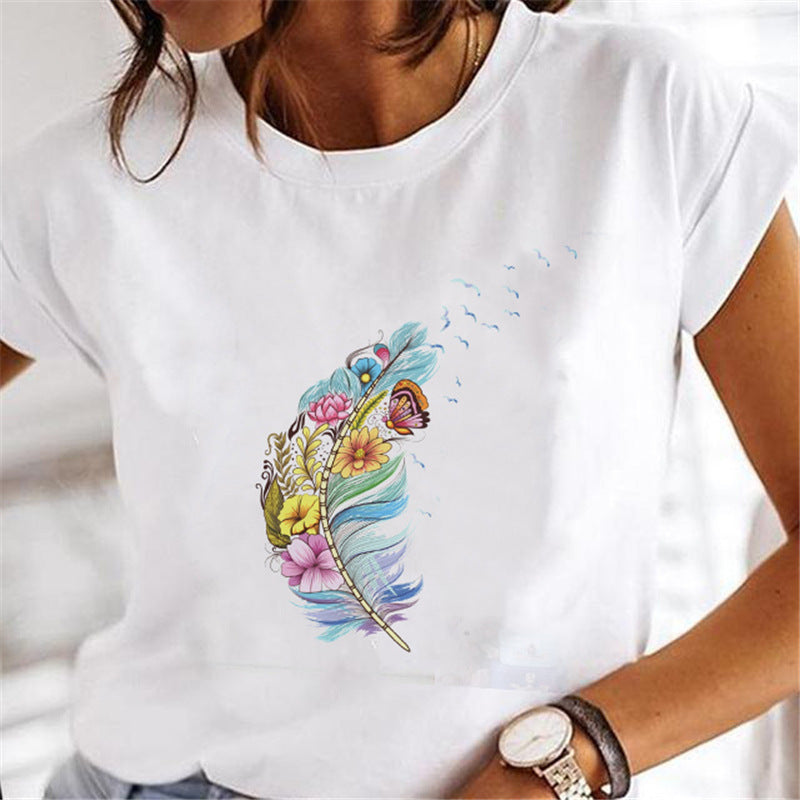 Women Dandelion T-Shirts Fashion Clothing Cartoon Clothes