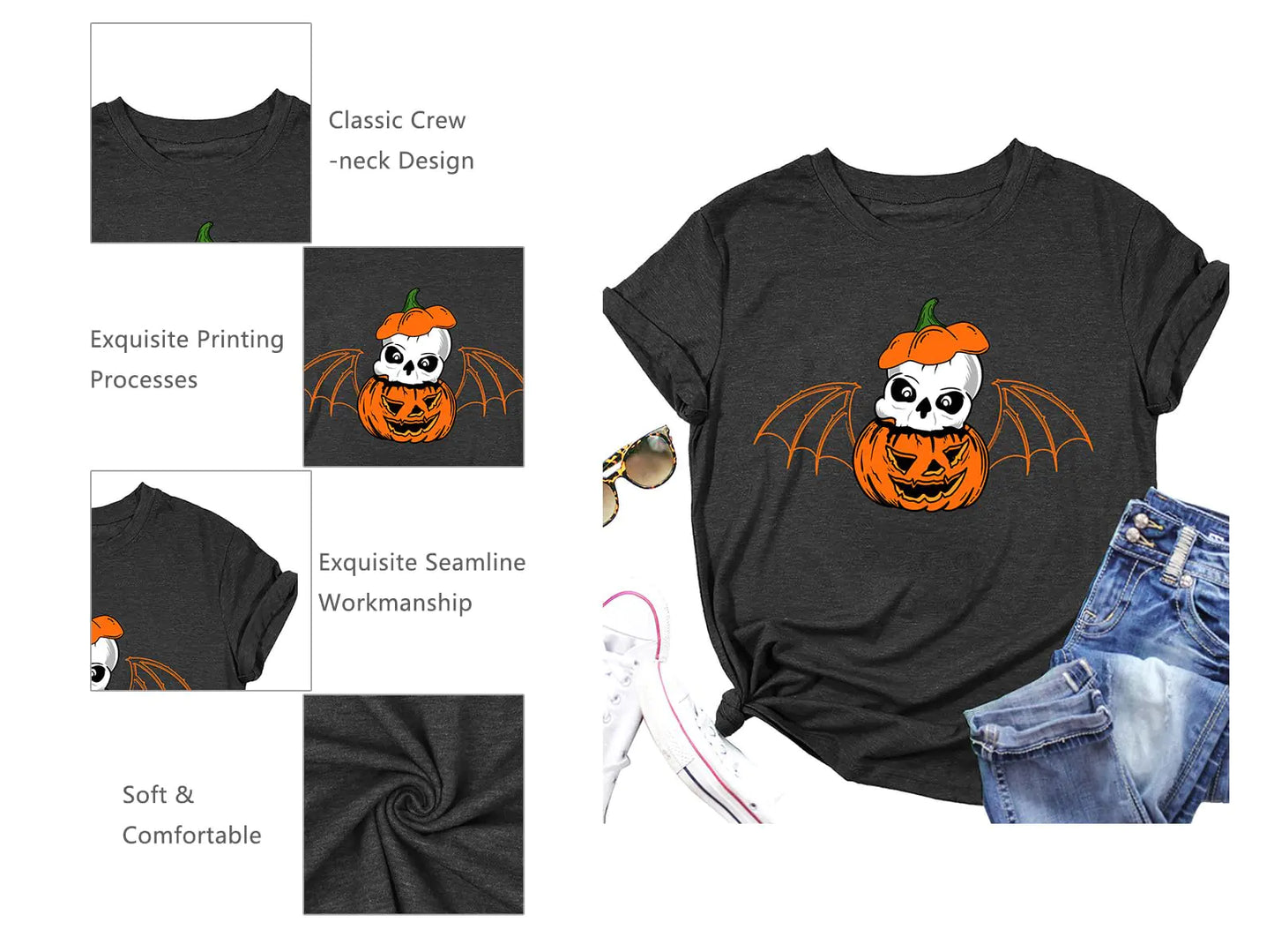 Halloween Pumpkin Shirt – Spooky Style for Fall Fun 🎃🦇