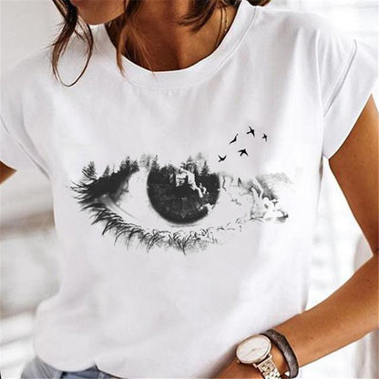 Women Dandelion T-Shirts Fashion Clothing Cartoon Clothes